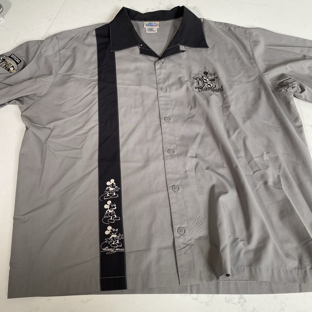 Disneyland D55 55th Anniversary‎ Cast Member Shirt Mickey Mouse Gray  Large - Picture 3 of 6